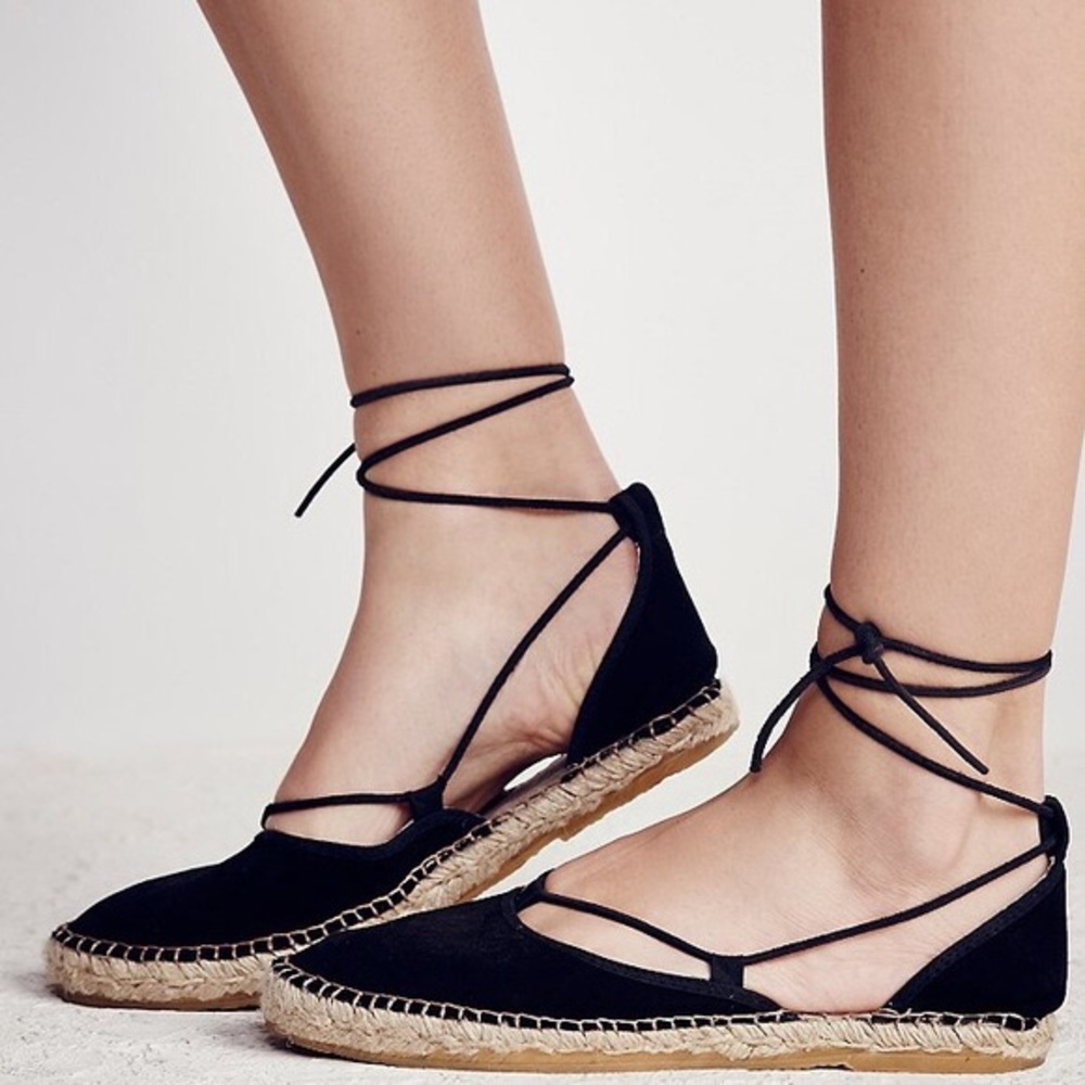 Free People Marina Lace up espadrille black 10/40